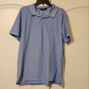 Members Mark Pique  Light Blue Polo Shirt